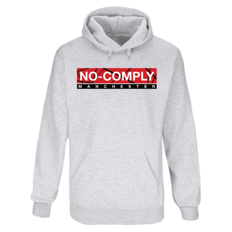 Red/Grey Original Logo Hoodie - No Comply Clothing Manchester