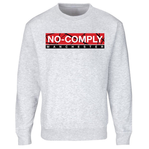 Red/Grey Original Logo Sweatshirt - No Comply Clothing Manchester